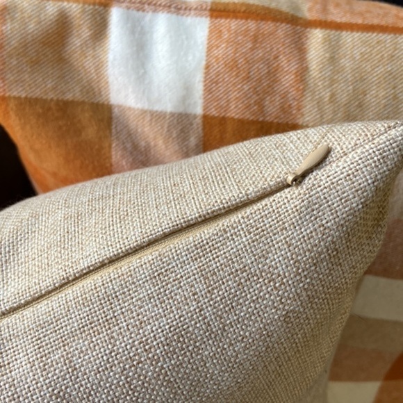 16” X 16” Off White Burlap Autumn Pillowcase - Picture 5 of 5